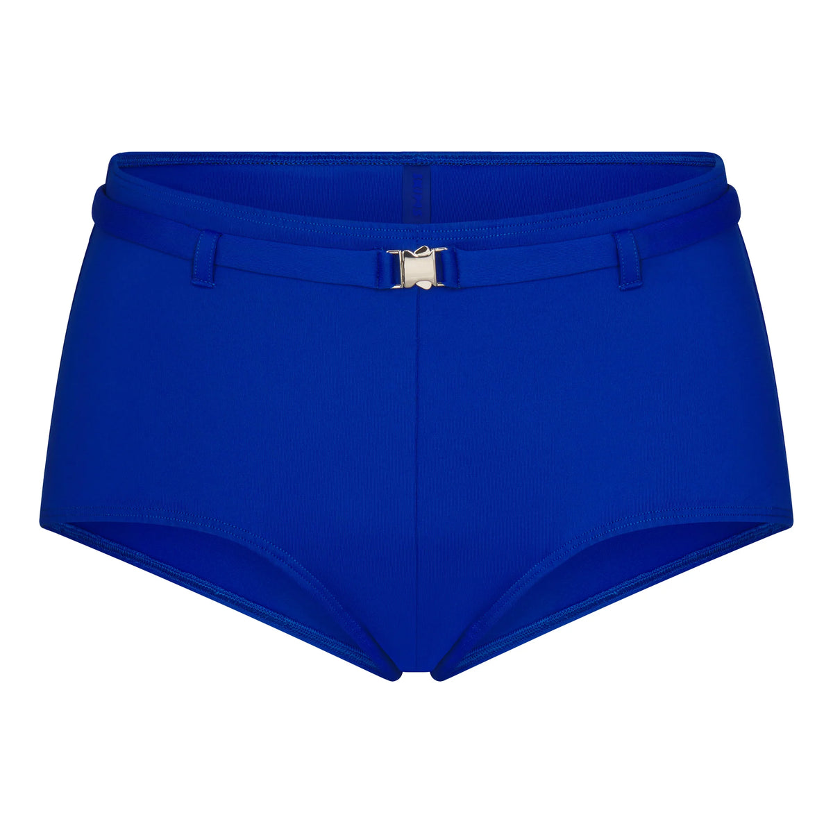 ICONIC SWIM BELTED BOY SHORT BIKINI BOTTOM | COBALT