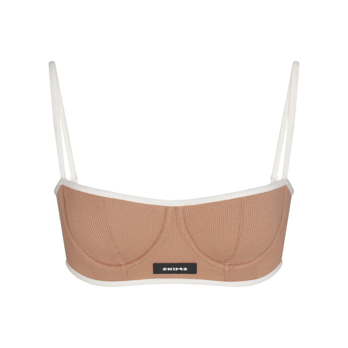 COTTON RIB BALCONETTE BRA | SIENNA CONTRAST