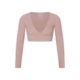 NikeSKIMS MATTE WRAP LONG SLEEVE CROPPED TOP | HIMALAYAN