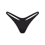 SIGNATURE SWIM THONG BIKINI BOTTOM | ONYX
