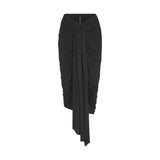 VETTESE X SKIMS SHEER MODAL DRAPED MIDI SKIRT | ONYX