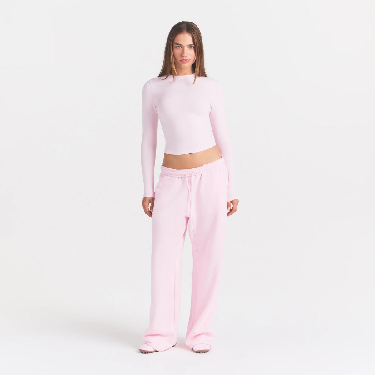 COTTON JERSEY LONG SLEEVE T-SHIRT | CHERRY BLOSSOM