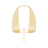 SATIN SWIM HALTER BIKINI TOP | MARZIPAN