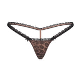 FITS EVERYBODY LACE MICRO THONG | UMBER LEOPARD PRINT