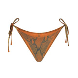 SIGNATURE SWIM DIPPED TIE BIKINI BOTTOM | FOREST OMBRE SNAKE