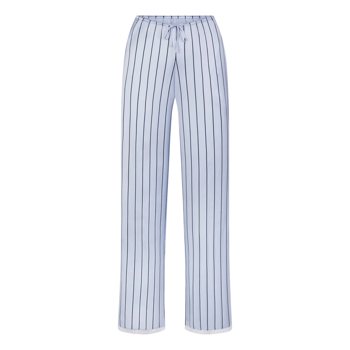 WOVEN SHINE LACE PANT | PERIWINKLE WIDE STRIPE
