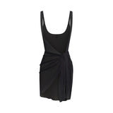 SWIM COVER-UPS SHEER OPEN FRONT SARONG | OBSIDIAN
