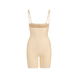 SKIMS BODY CORE SCULPT OPEN BUST MID THIGH BODYSUIT | SAND