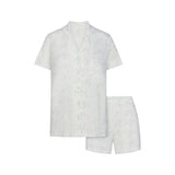 SOFT LOUNGE SHORT SLEEP SET | IVORY PEARL BOWS PRINT