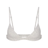 EVERYDAY COTTON TRIANGLE BRALETTE | LIGHT HEATHER GREY