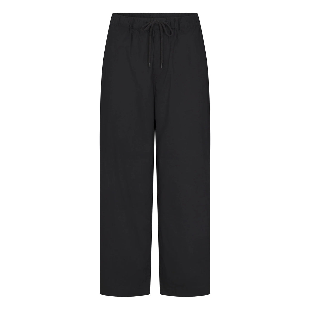 WOVEN COTTON OVERSIZED STRAIGHT LEG PANT | ONYX