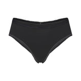 LIGHTWEIGHT COTTON LOGO PICOT HIPSTER | SOOT