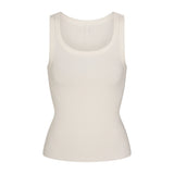 COTTON RIB SCOOP NECK TANK | MARBLE