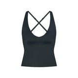 NikeSKIMS SHINE V-NECK TANK | DARK TEAL