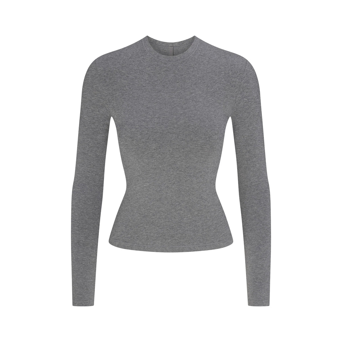 COTTON JERSEY LONG SLEEVE T-SHIRT | DARK HEATHER GREY