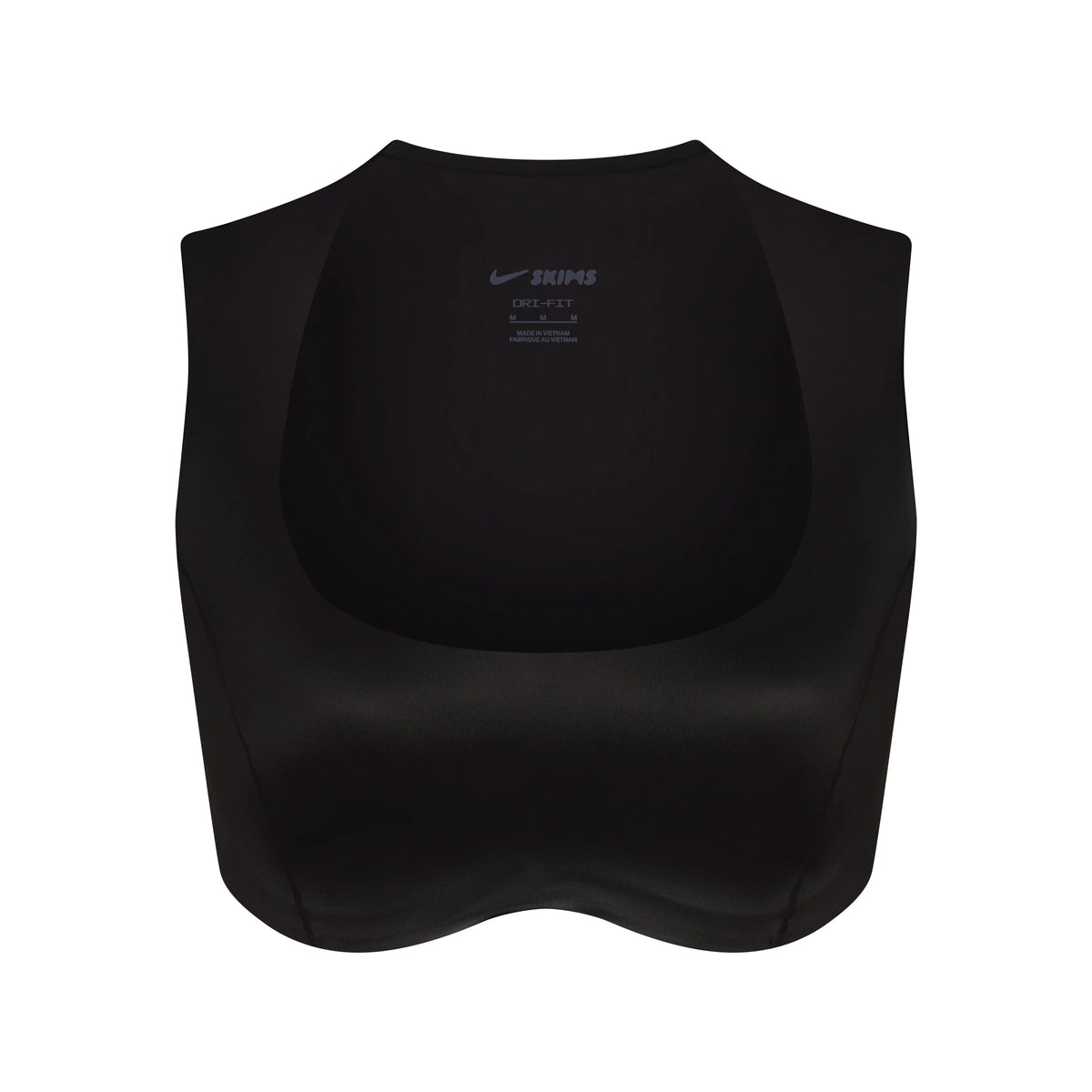 NikeSKIMS SATIN SHINE WIDE SCOOP BRA | OBSIDIAN