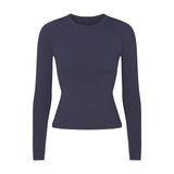 NikeSKIMS AIRY LONG SLEEVE CREW NECK TOP | DEEP ROYAL