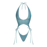 SIGNATURE SWIM PLUNGE MONOKINI | CYAN FK OMBRE PRINT